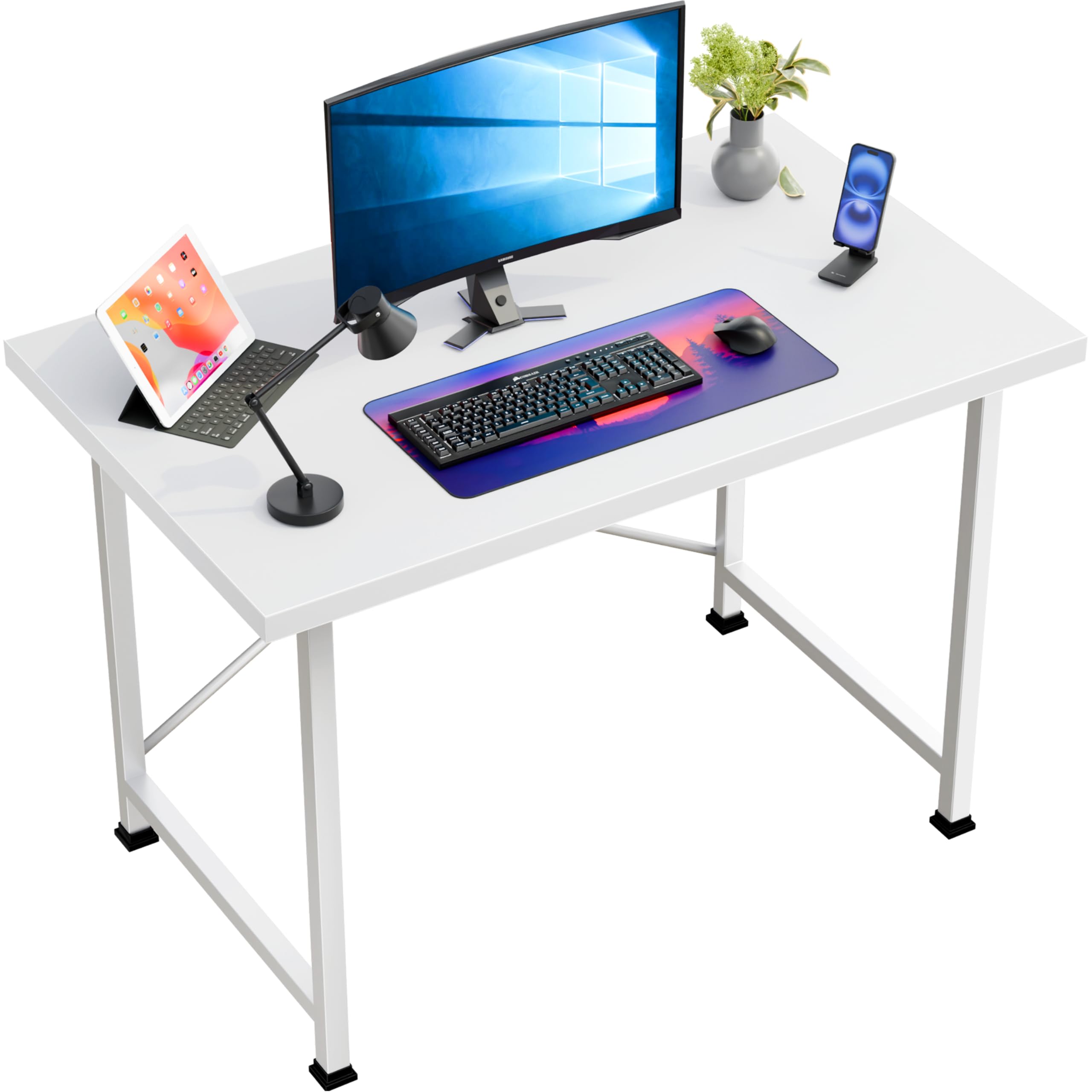 CATIVE Engineered Hard Wood Study Table Computer Desk Laptop Study Table for Office Home Workstation Writing Modern -Size-100L*60W*75H CM (2 Year Warr...