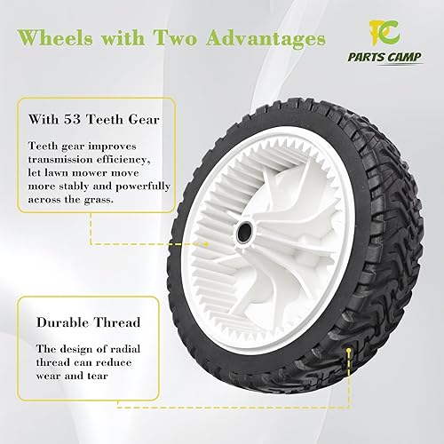 Miniatura 6 de Parts Camp Reemplaza el conjunto de engranajes de rueda 105-1815, ruedas de tracción delantera para recicladores Toro de 22 pulgadas 20001-20111