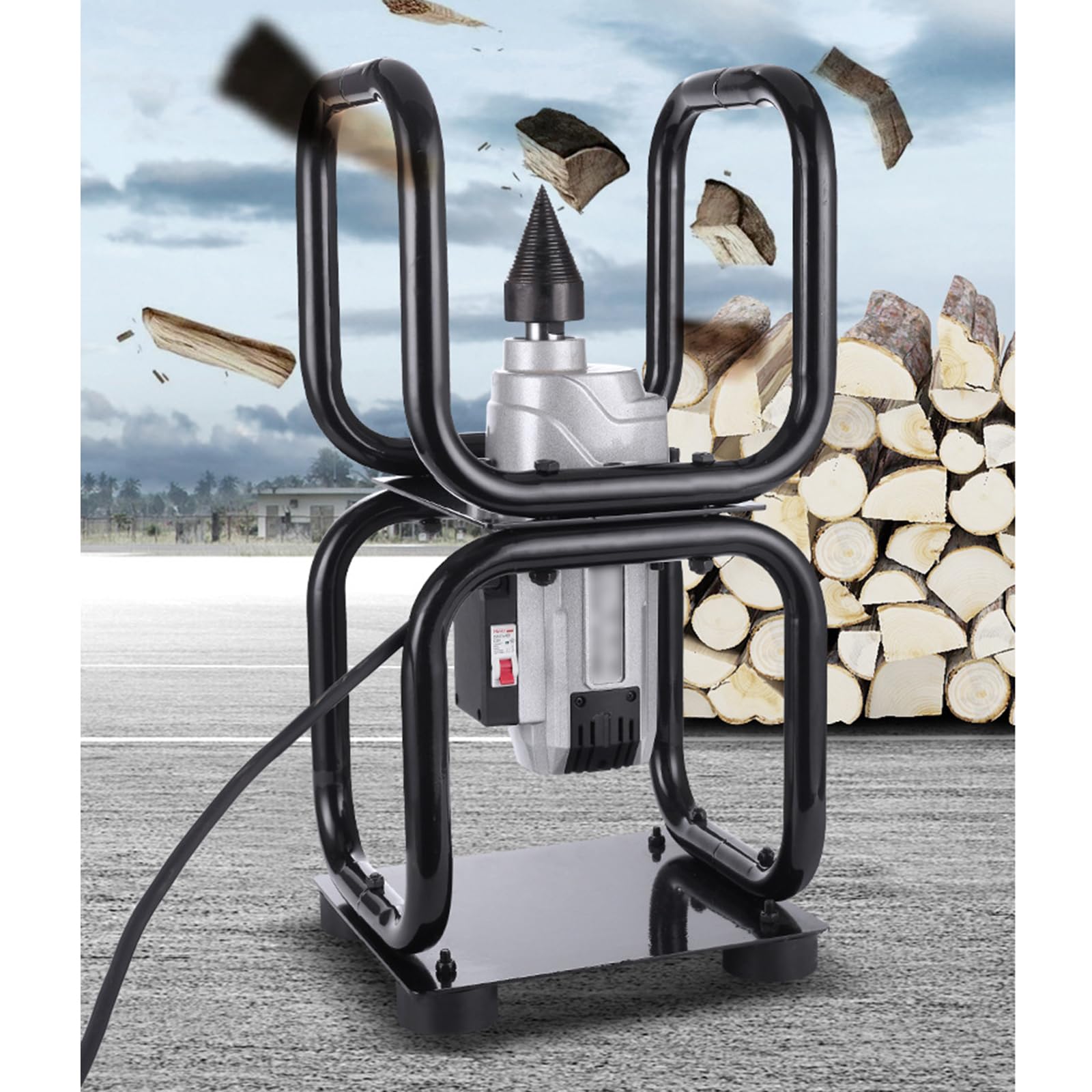 Spaccalegna elettrico 3300 W, strumento automatico resistente per spaccare legna da ardere fino a 30,5 cm