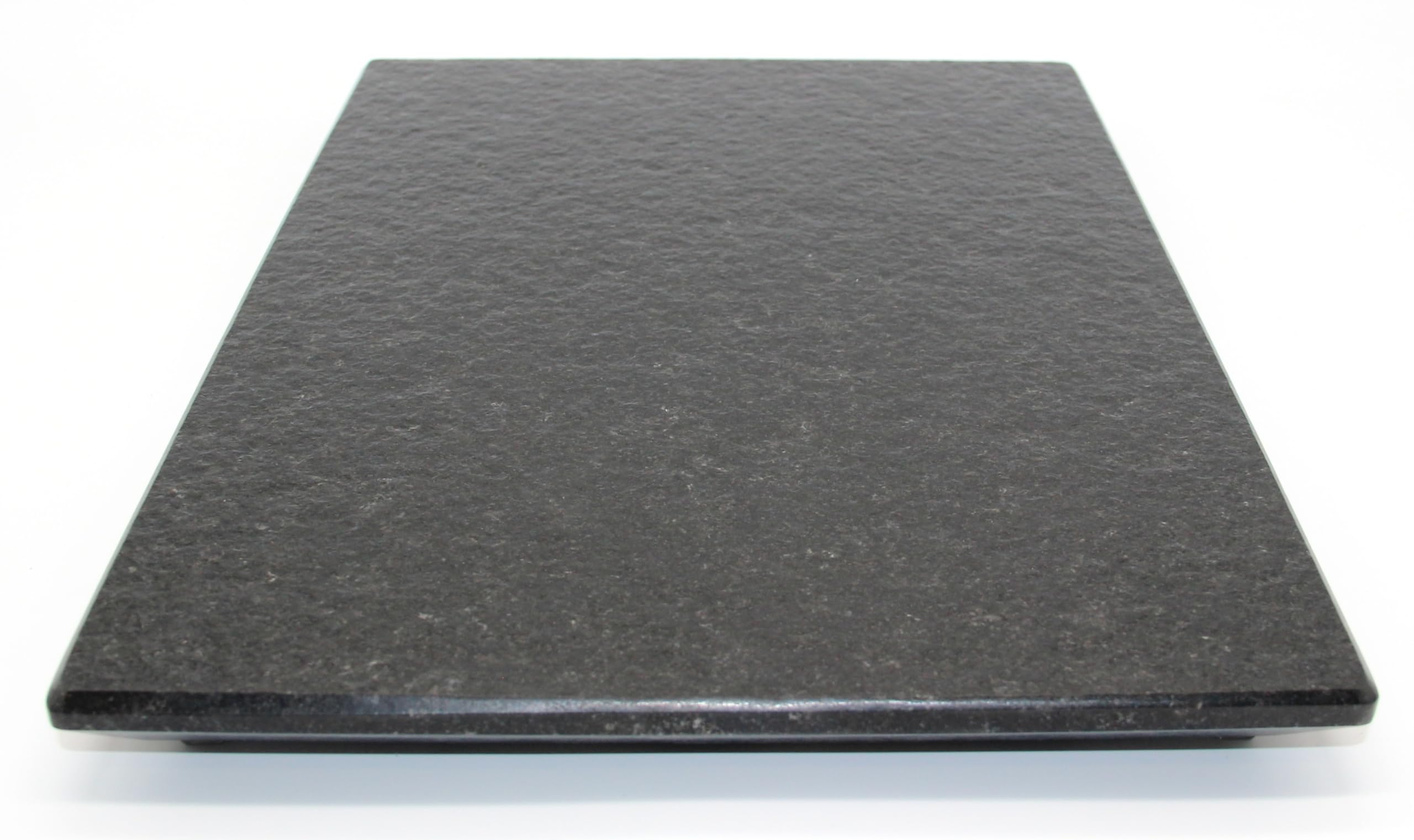 Deska do krojenia z kamienia, półmisek do serwowania, deska kuchenna, płyta z kamienia, podstawka, 2 rozmiary (strukturalna Nero Assoluto, 35 l x 25 B cm)
