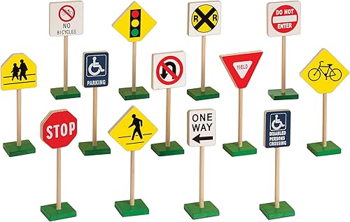 Guidecraft - Señales de tráfico para niños 7 pulgadas