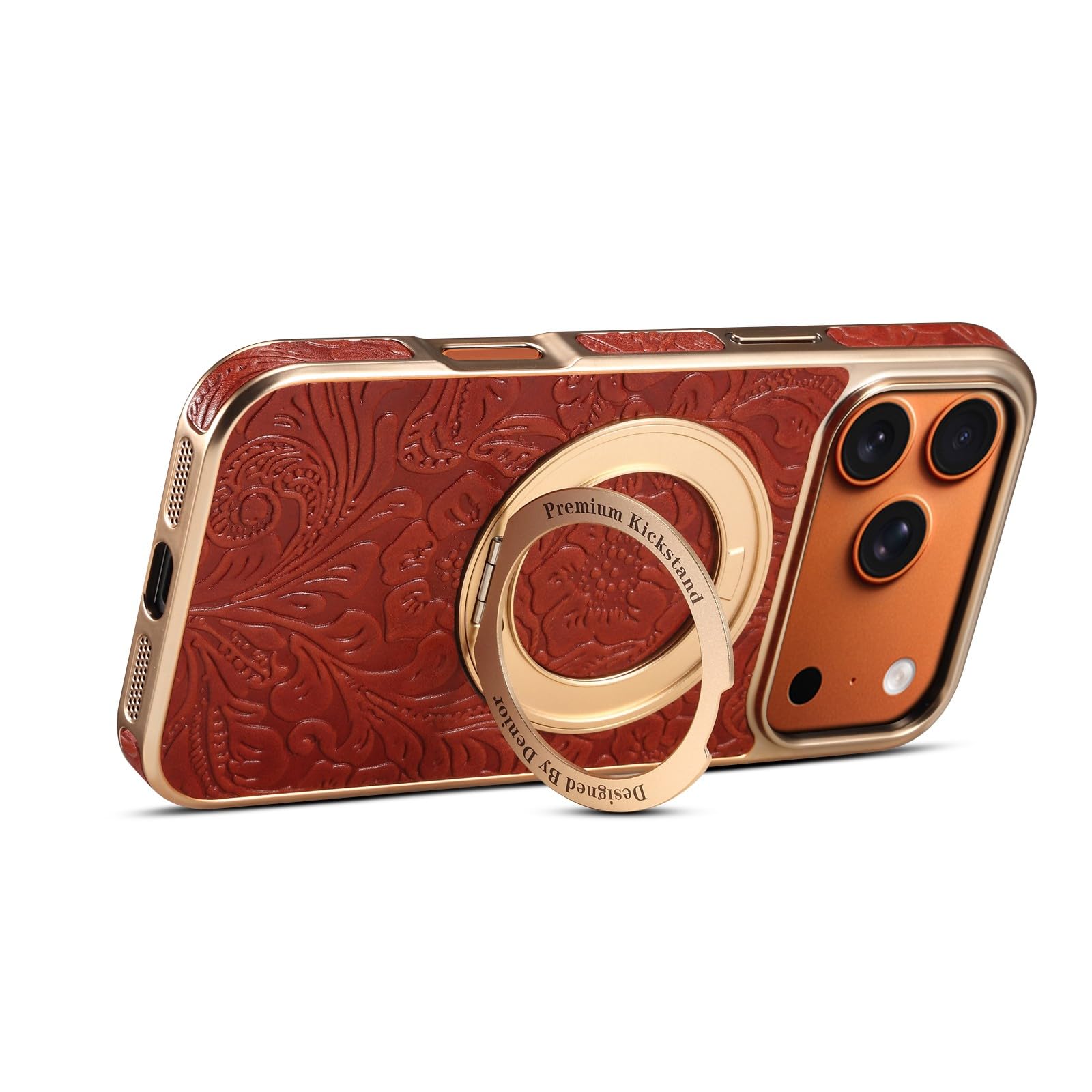 Coque iPhone 15 Pro Max cuir rouge pour regarder vos vidéos de cuisine