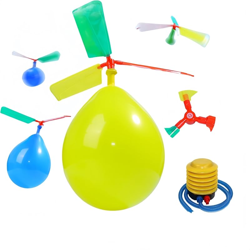 10 Pack Balloon Toy,Rocket Jet Balloon Propeller Toy,Boys Girls Children'S Day Christmas Gifts with Air Pump
