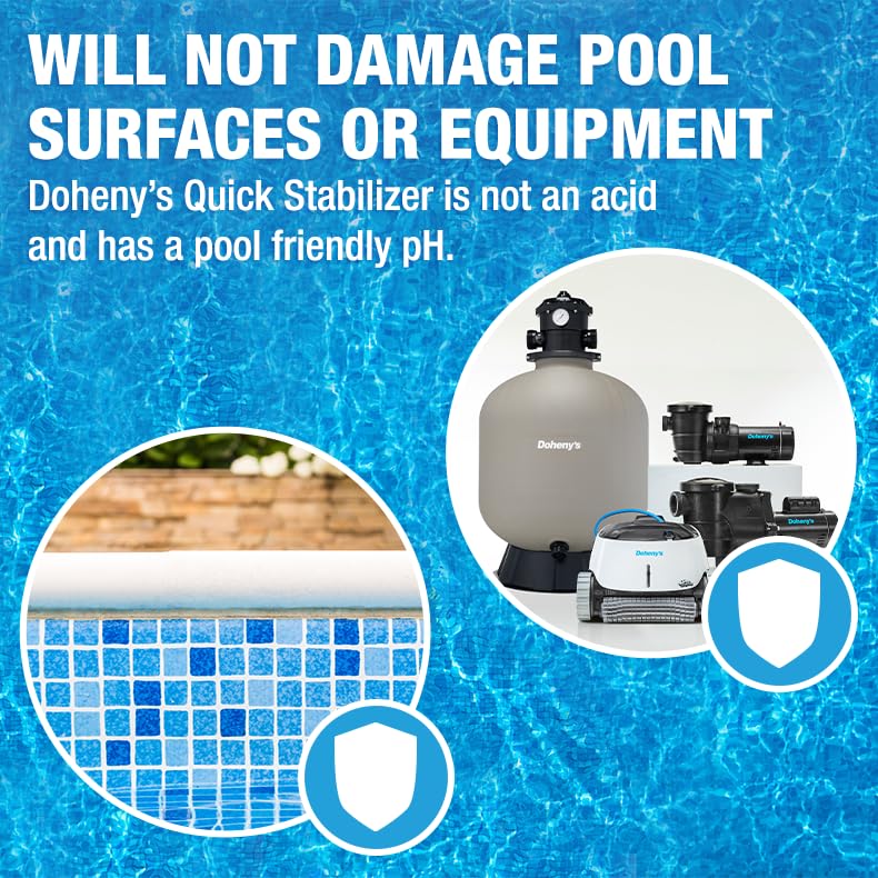 Image of Doheny's Quick Stabilizer | Liquid Stabilizer for Swimming Pools | Instant Protection for Chlorine Against UV Sunlight | Raise CYA | Water Conditioning Agent | Sodium Cyanurate | 1 Gallon