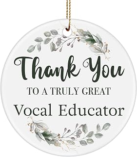 Vocal Educator Appreciation Gifts - Thank You to a Truly Great Ornament for Voice Instructor Staff Vocal Trainer Boss Manager Men Women - Christmas Ornament for Xmas Tree