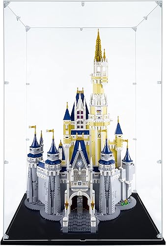 Vitrina acrílica compatible solo con Lego The Disney Castle #71040, vitrina a prueba de polvo, solo para el antiguo castillo de Disney (solo funda)