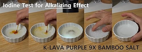 Miniatura 4 de Sal de bambú número 1 de Corea púrpura 9X, cristal, 8.47 onzas