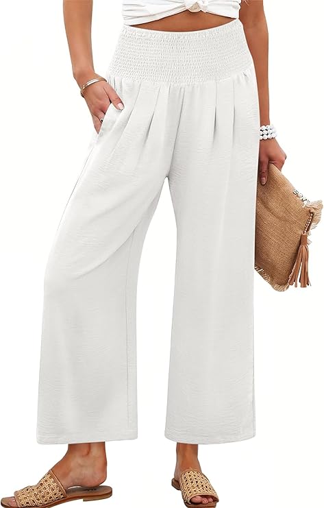 ANRABESS - Wide Leg High Waisted Palazzo Pants