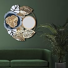 Decor Wishes Flower Fantasy Luxury Mirror | Mirror for Living Room | Handicraft Mirror | Metal Mirror for Wall | Mirror Decor | Home Decor