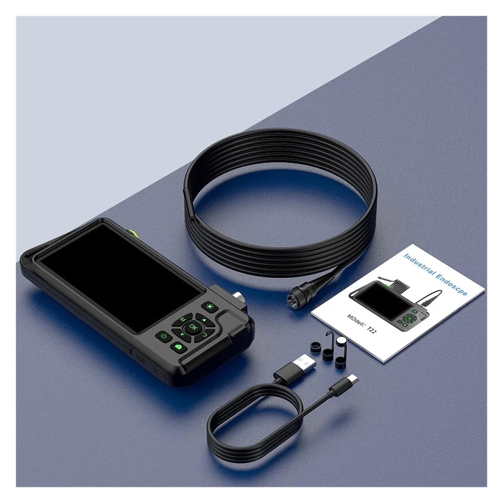 Cámara endoscópica Industrial IPS de 5 Pulgadas, cámara de Enfoque automático Impermeable con diseño Dividido HD de 1080P, 5.0MP Vista Gran Angular