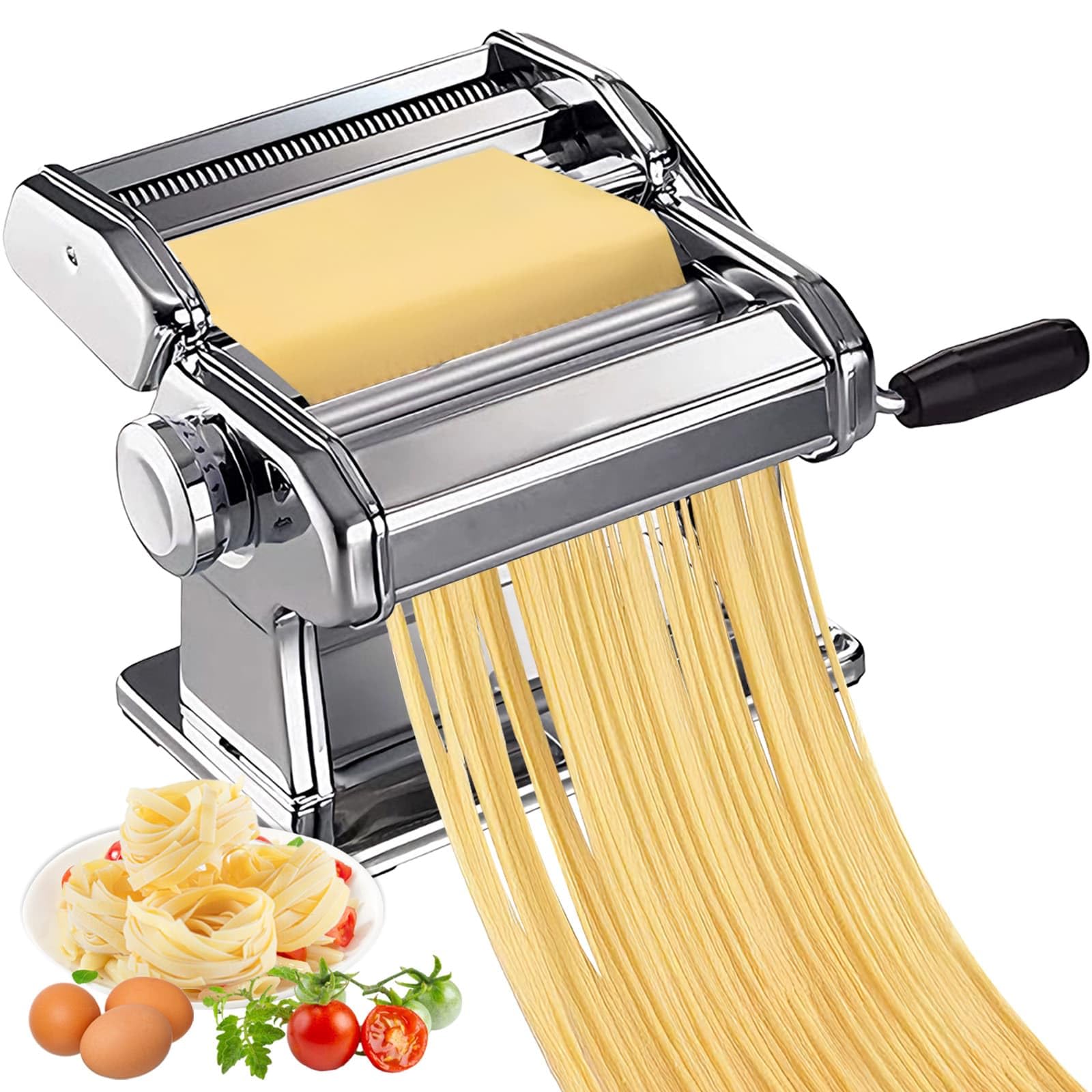 3 in 1 Stainless Steel Manual Pasta Maker Machine Adjustable Thickness