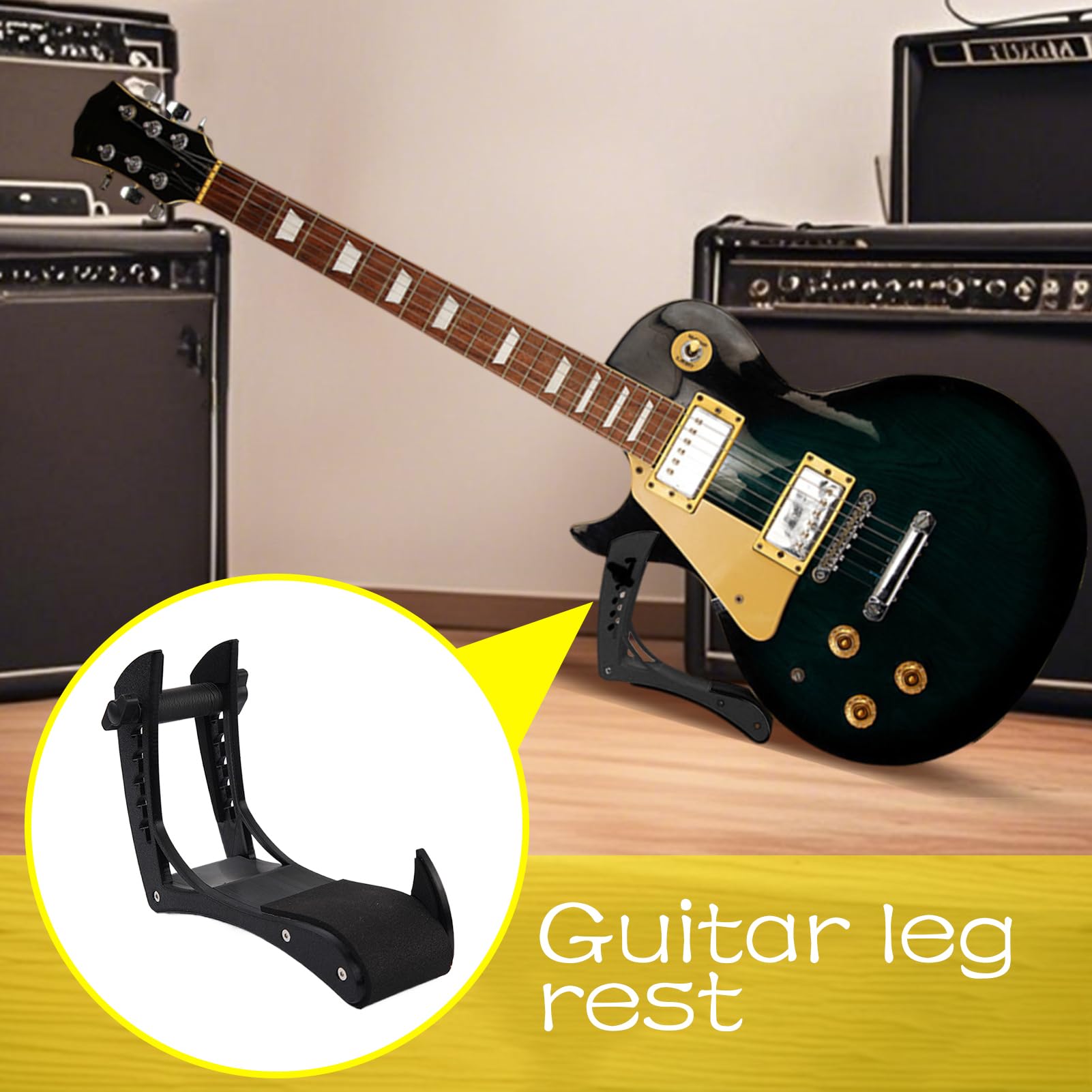 Supporto Per Chitarra Classica - Poggia Gamba Regolabile per Chitarra,Supporto Antigraffio Per Chitarre Elettriche Acustiche Classiche E Bassi Con Base Stabile