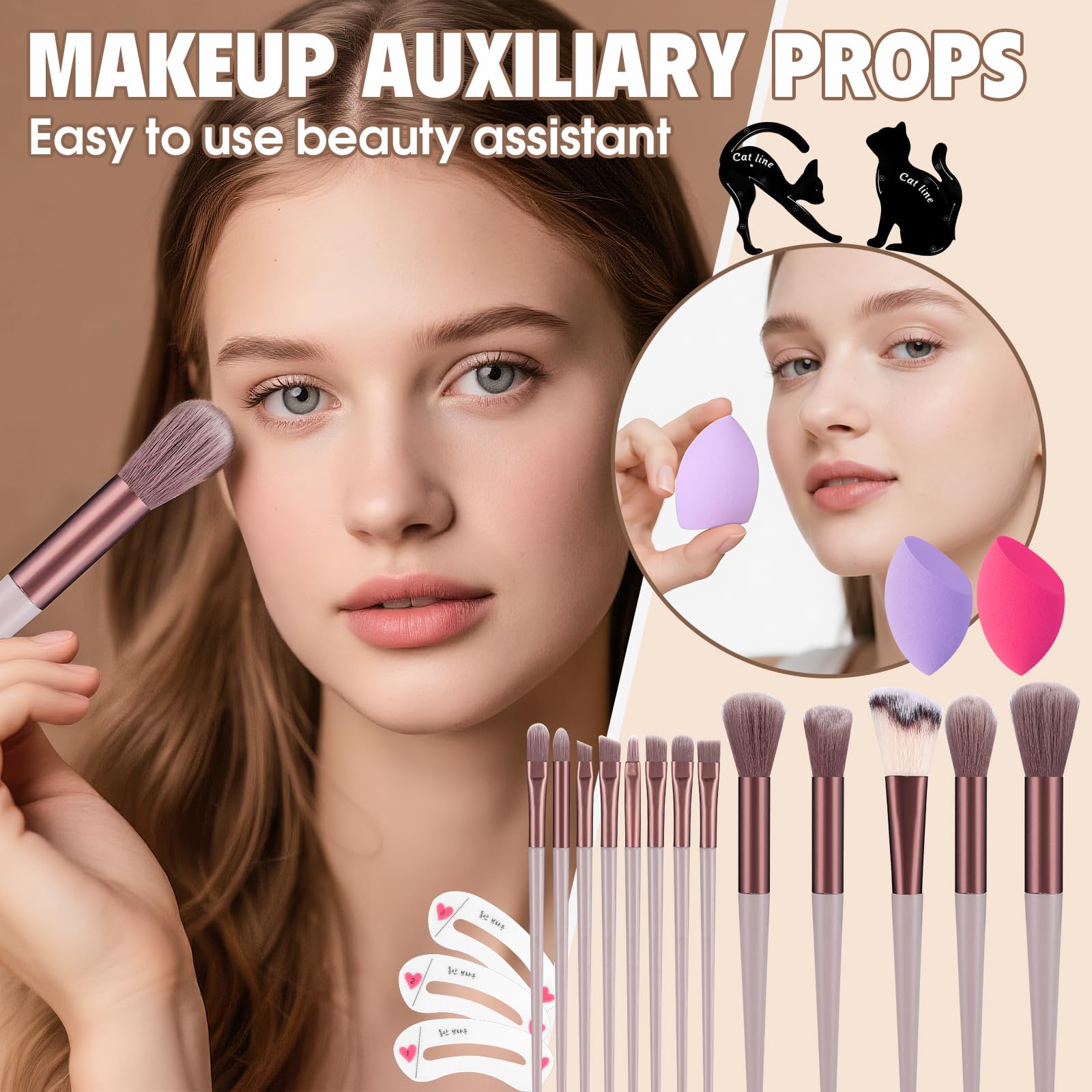 All-in-One Makeup Kit for Women with Eyeshadow, Brushes and Cosmetic Bag