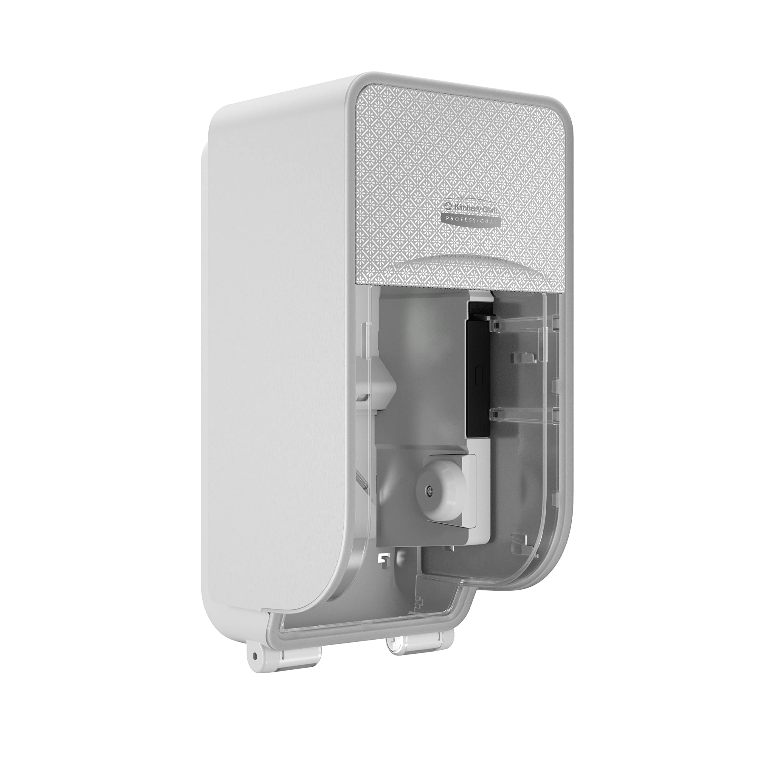 Dispensador doble vertical Kimberly-Clark sin núcleo que reduce residuos en baños