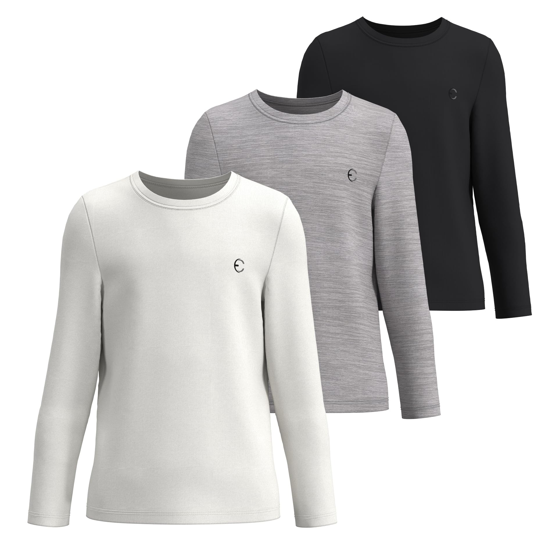 Girls Long Sleeve Athletic Performance T-Shirts 3-Pack