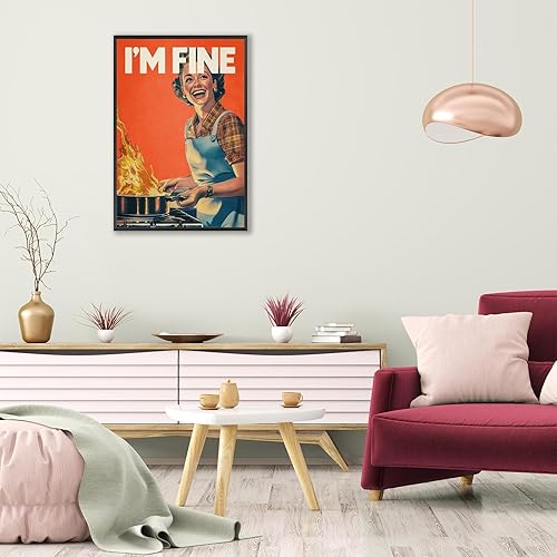 Miniatura 7 de Pósteres de lienzo retro de mediados de siglo con humor oscuro, arte de pared sarcástico de cocina de los años 50, impresiones de ama de casa,