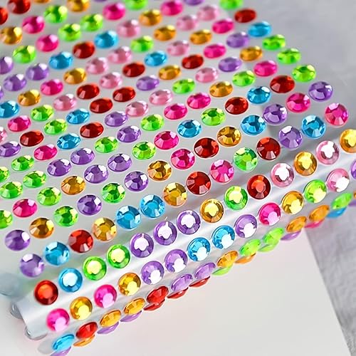 Miniatura 6 de Calcomanías de diamantes de imitación autoadhesivas para la cara, gemas adhesivas para el cuerpo, ojos, joyas brillantes, diamantes de cristal para