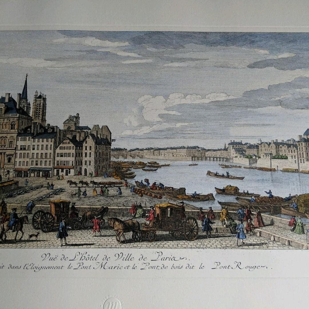 ルーブル美術館で購入 真正リトグラフ（版画）　パリ市庁舎 Amazon.co.jp: ルーブル美術館で 真正リトグラフ（版画） パリ市庁舎