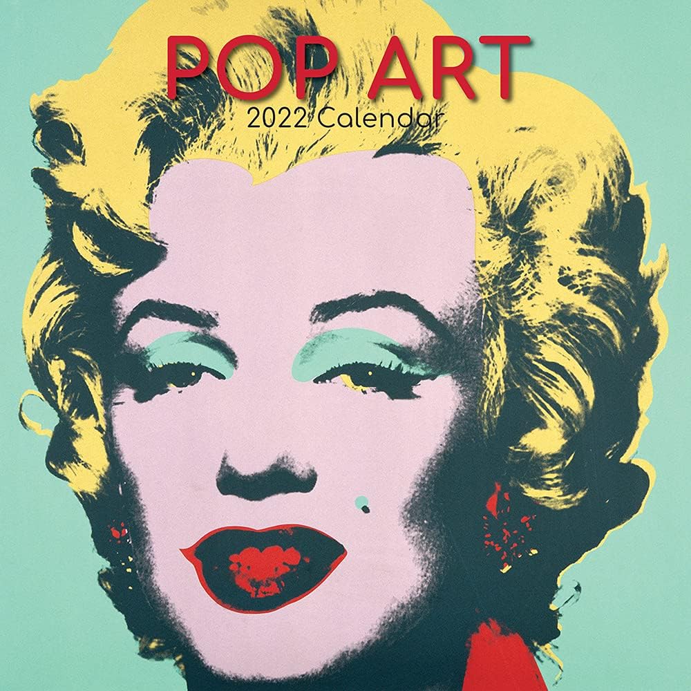 2022 Square Wall Calendar - Pop Art, 12 x 12 Inch Monthly View, 16-Month, Arts & Antiques Theme, Includes 180 Reminder Stickers