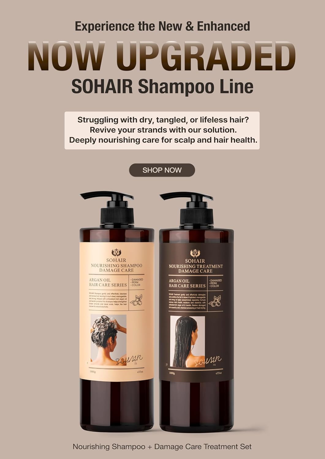 Nourishing Treatment for Damaged Hair, Protein & Peptide Enriched Hair Care with Argan Oil, Honey & Seaweed, Moisturizing Hair Treatment for Dry and Treated Hair, 17.6 oz - Image 6