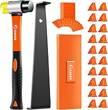 Saker Laminate Flooring Tools, 63-Piece Wood Flooring Installation Kit with 60 Flooring Spacers,Tapping Block, Pull Bar, Rubber Mallet