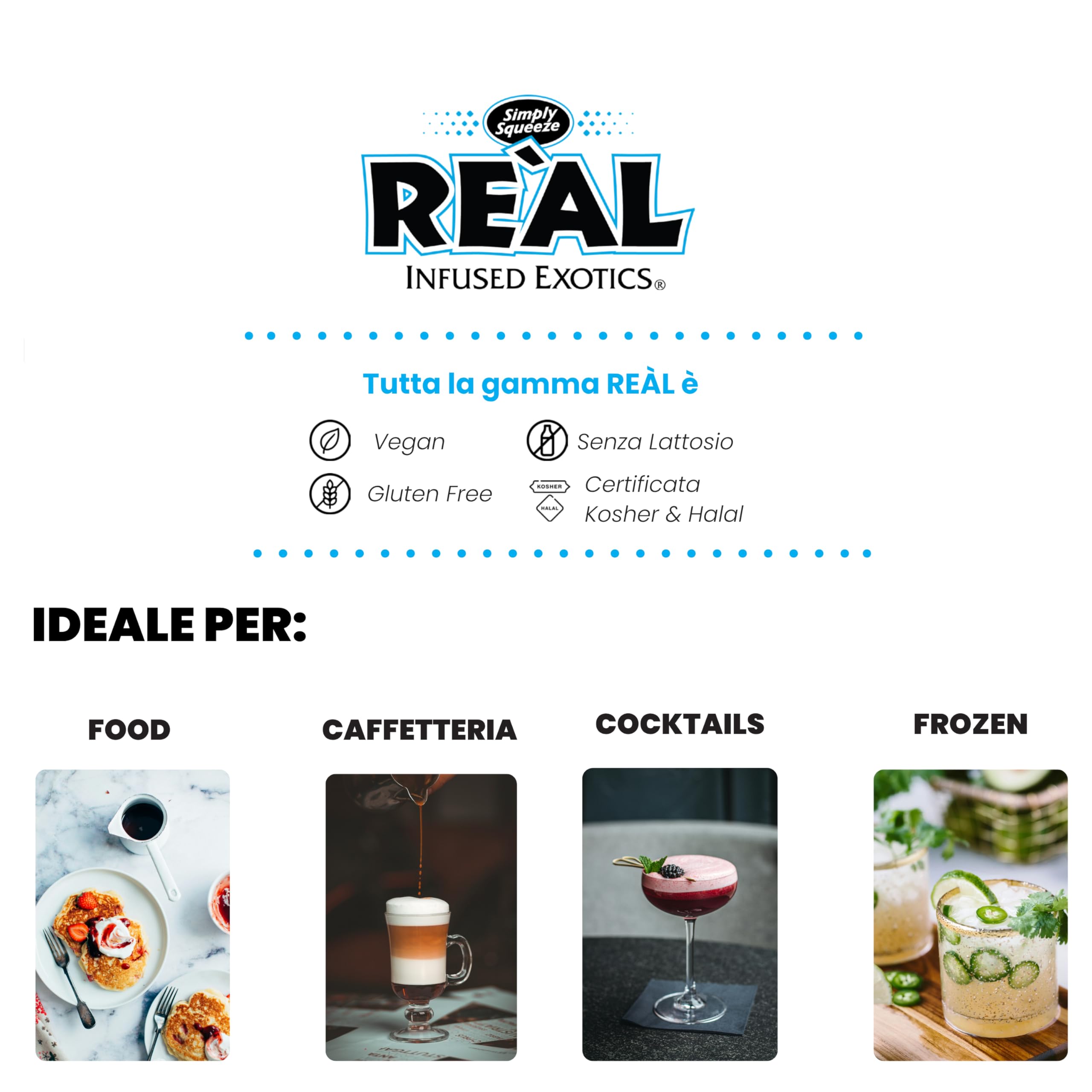 Reàl Infused Exotics, Watermelon, 500 ml, Sciroppo di Anguria, Vegano, Squeeze Bottle, Ideale per Cocktail, Bevande Fresche, Dessert e Piatti Estivi