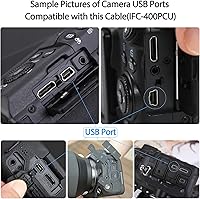 Vista 3 de Cable USB para cámaras digitales Canon Rebel/PowerShot/EOS/DSLR/ELPH, cable de datos de transferencia para videocámara Canon Rebel, cargador