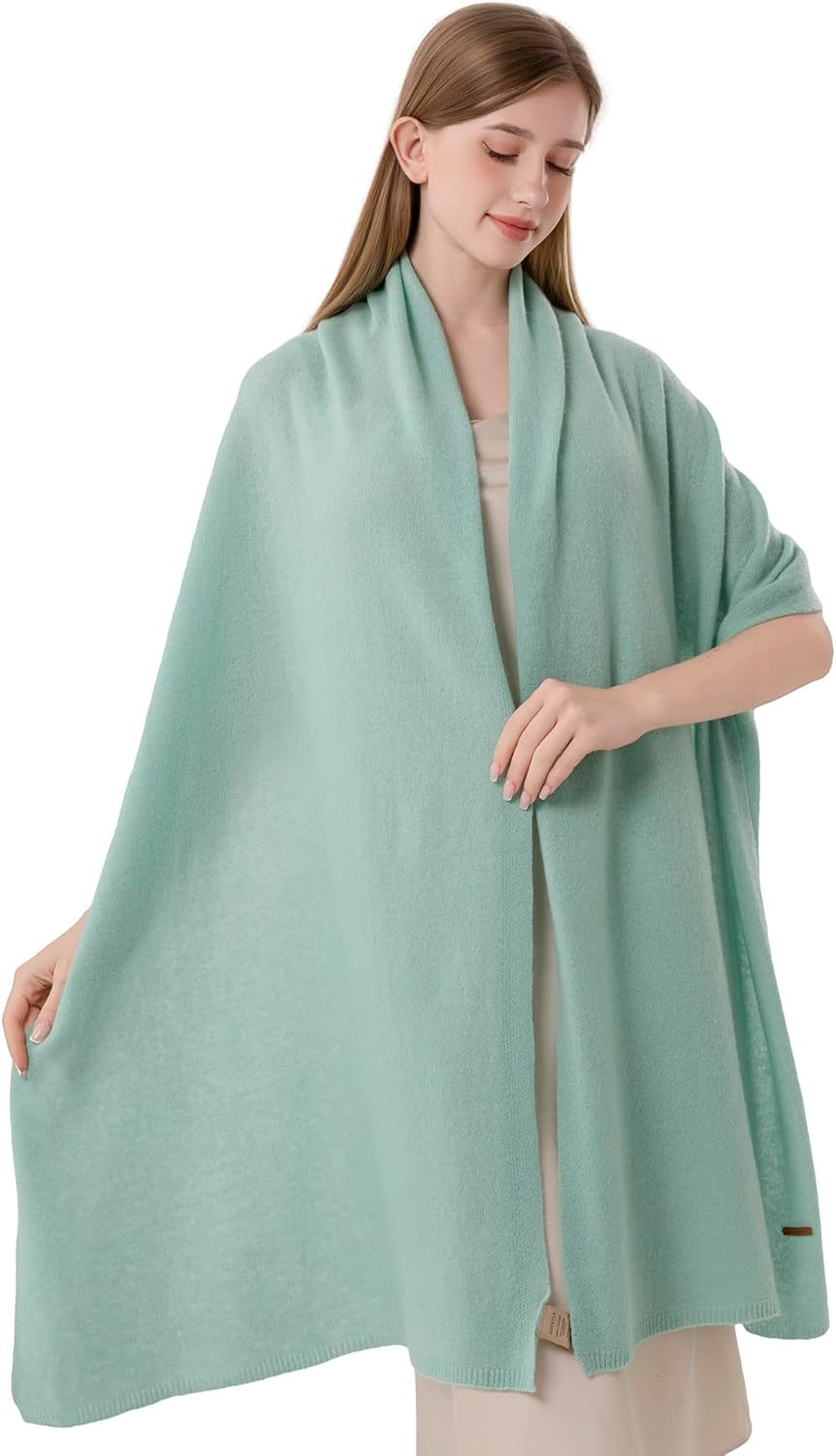 Cashmere Wrap Warm Soft Knitted Scarf Stole for Women Airplane Travel Blanket Shawl 87x28 in Extra Large Pashmina