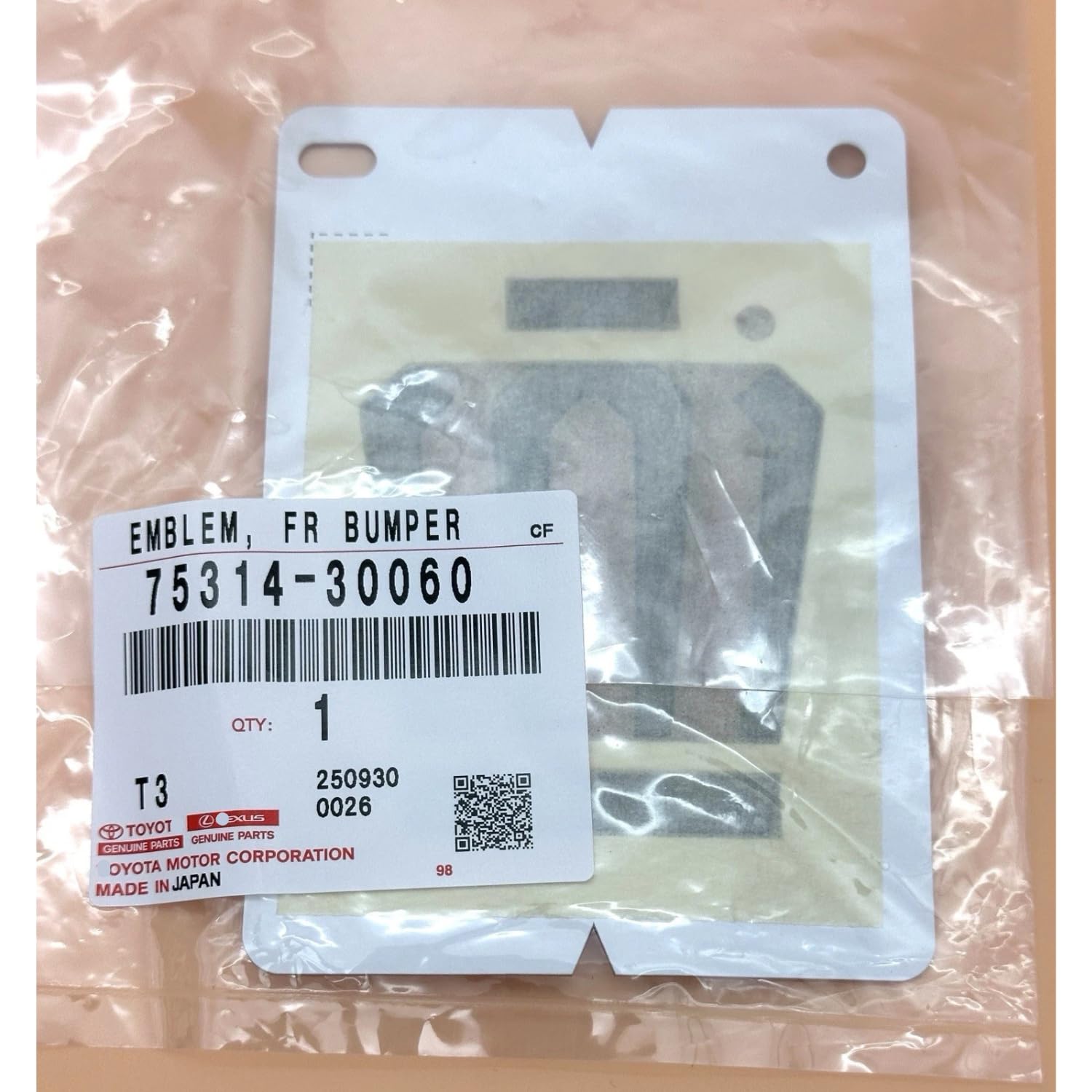 Amazon.com: Genuine 75314-30060 Front Bamper Symbol Emblem for 