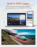 Vista 6 de Cámara de salpicadero YEECORE D21, cámara de salpicadero real 4K frontal con WiFi 5G y GPS, cámara de coche LCD de 3" con súper