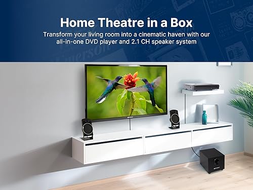 Miniatura 3 de Emerson ED-8050 2,1 canales reproductor de DVD de cine en casa y sistema de sonido envolvente de altavoz