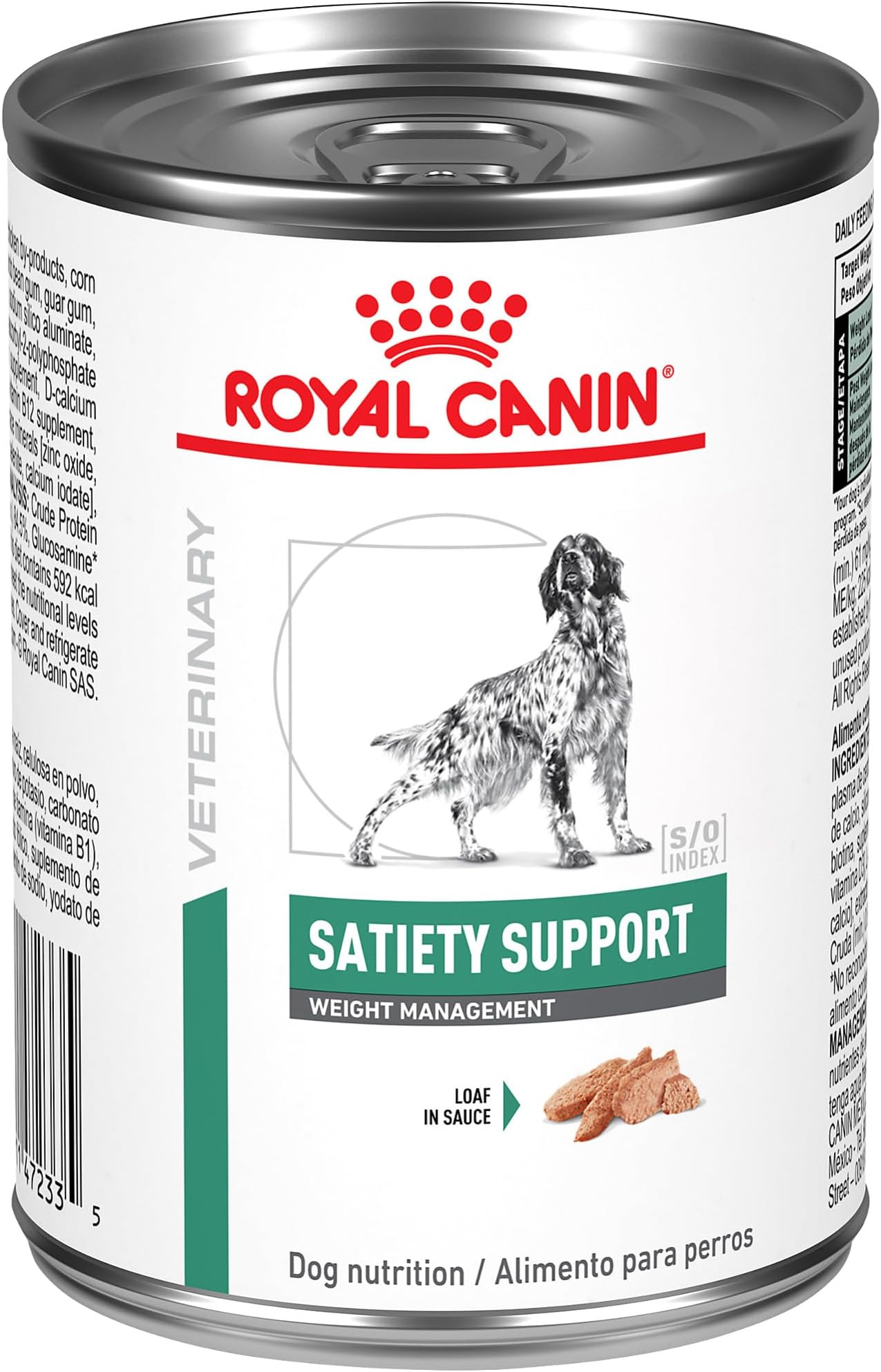 Veterinary Diet Canine Satiety Support Weight Management Adult Loaf in Sauce Dog Food, 13.4 oz (Pack of 24)