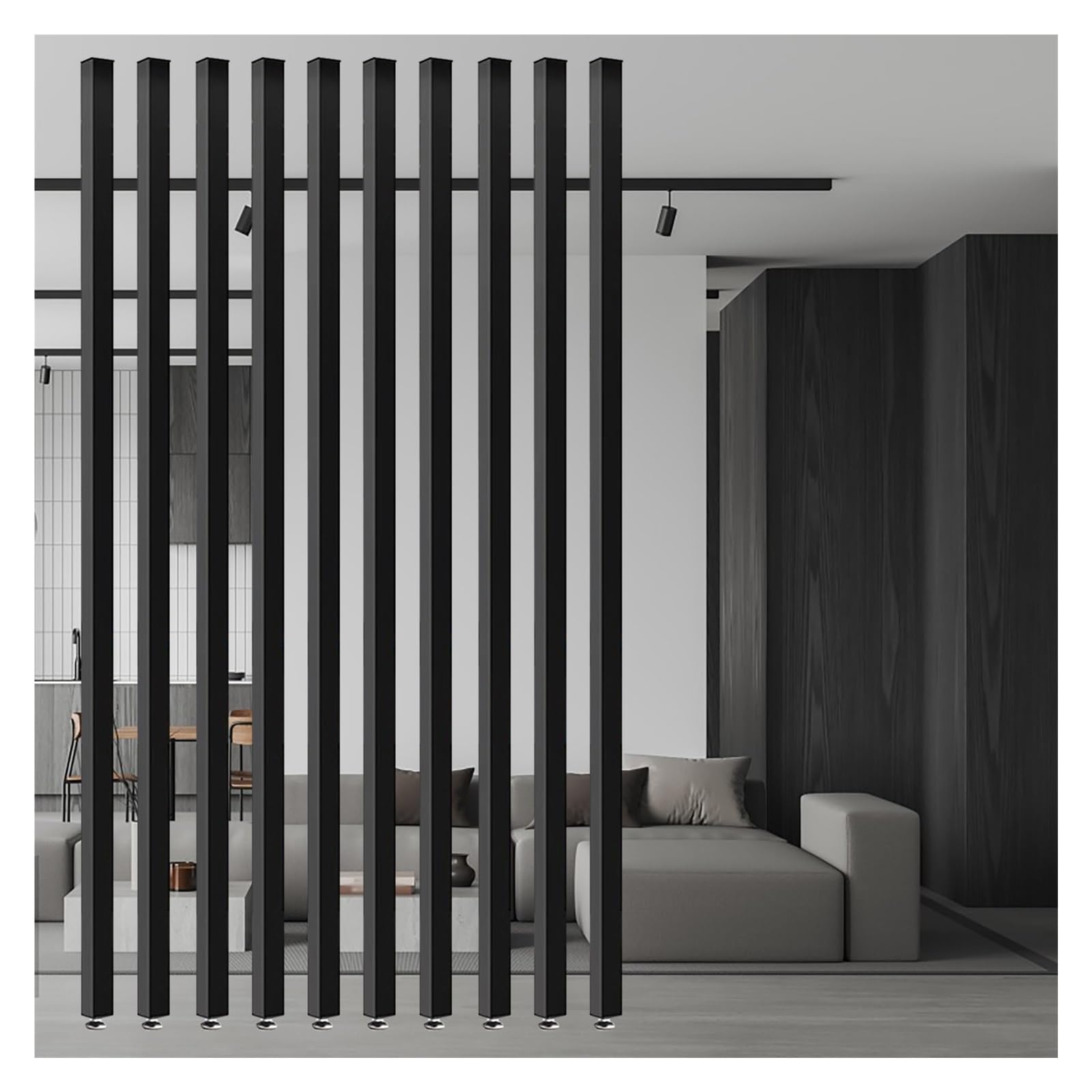 Lot de 8 cloisons de séparation en bois pour entrée de maison, séparateur temporaire sans perçage, 2 m de haut