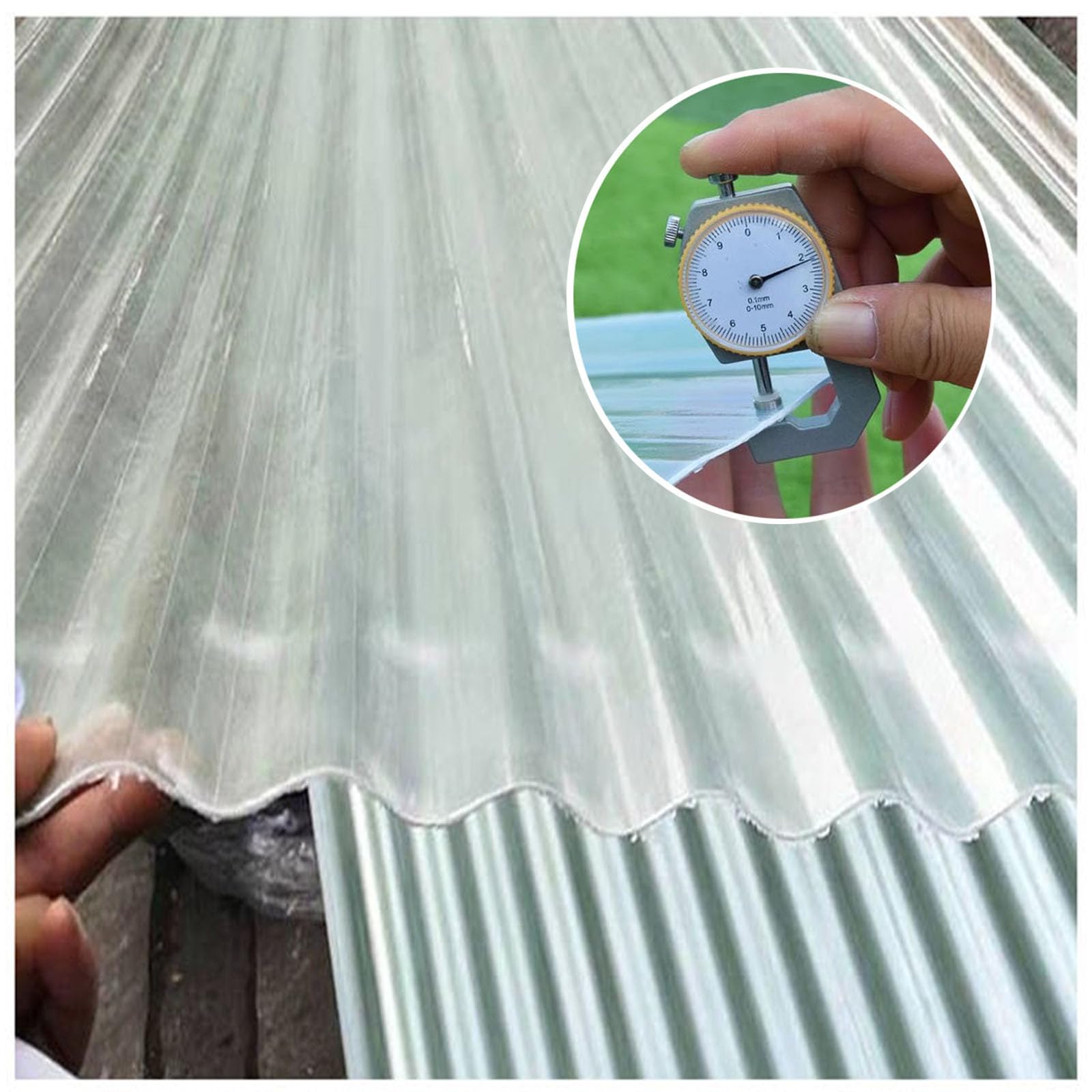 2mm Planchas Transparentes Tejados,2/4/6/9/10/12/16/20pcs Paneles Para Tejado Resistentes Al Impacto,Placa De Iluminación Natural FRP De Protección UV,Chapa Tejado (0.9×0.8m,2pcs)