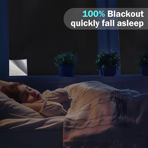 Miniatura 4 de Joydeco Cortinas 100% opacas, persianas opacas portátiles (118 x 57 pulgadas), cortinas opacas para ventana, cortinas opacas para dormitorio,