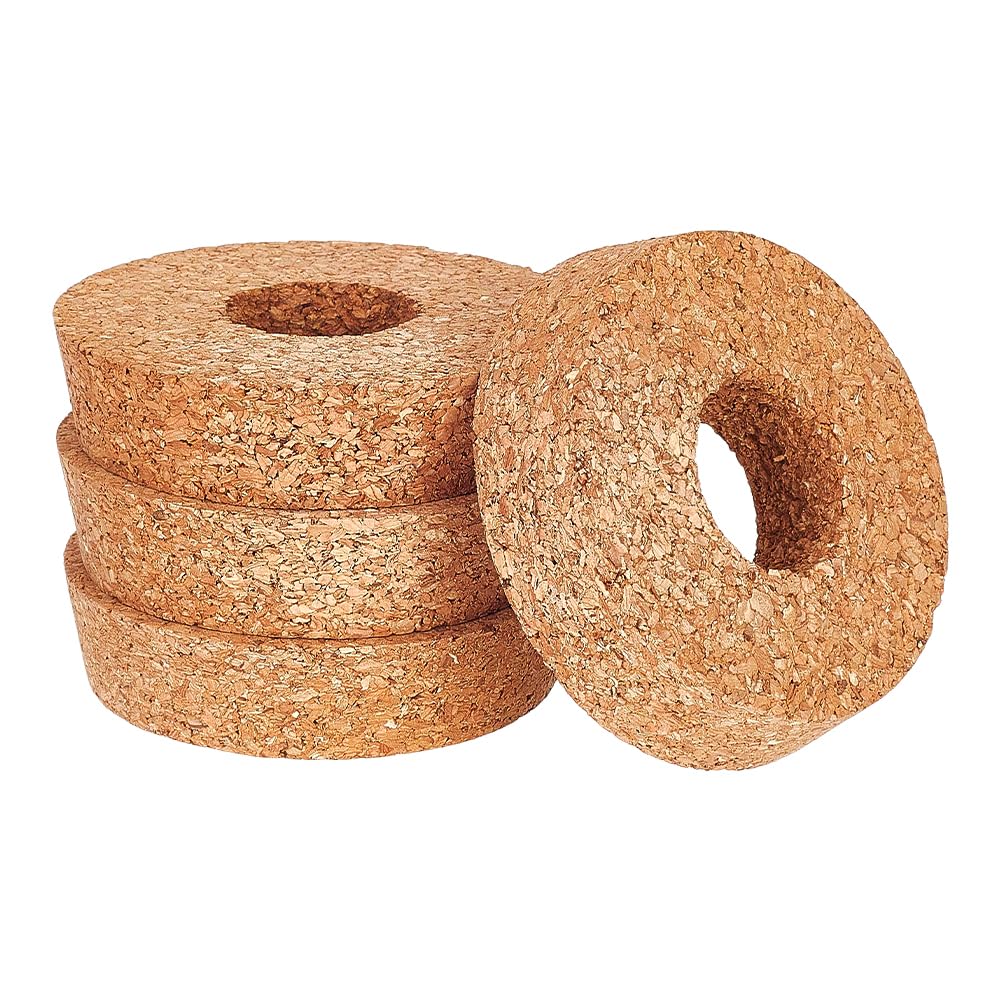 OLYCRAFT 4 Pack Cork Lids for Glass Planters 79~80mm Hydroponic Lids Terrarium Cork Covers with 29~30mm Hole Plant Corks with Center Hole for Hydroponic Plant Propagation Growing Vases