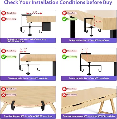 Miniatura 5 de Univivi Bandeja de organización de cables sin taladros debajo del escritorio, organizador de cables de 48 pulgadas para mesa, gestión de cables de