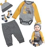 Vista 1 de Ropa de muñeca Reborn para muñecas de bebé recién nacido de 22 a 24 pulgadas, juegos de 4 piezas