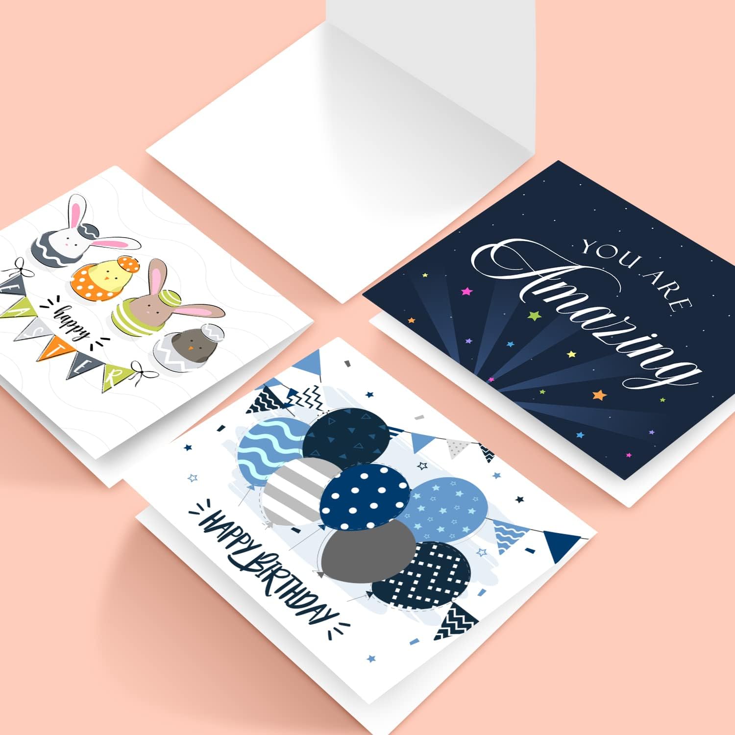 Personalized Greeting Cards and Envelopes, Design Your Own Custom Printed Wedding, Holiday, Birthday and Graduations Cards – Make Your Choice of Text & Graphic – 4.25" x 5.5" – 25 per Pack (Vertical) - Image 3