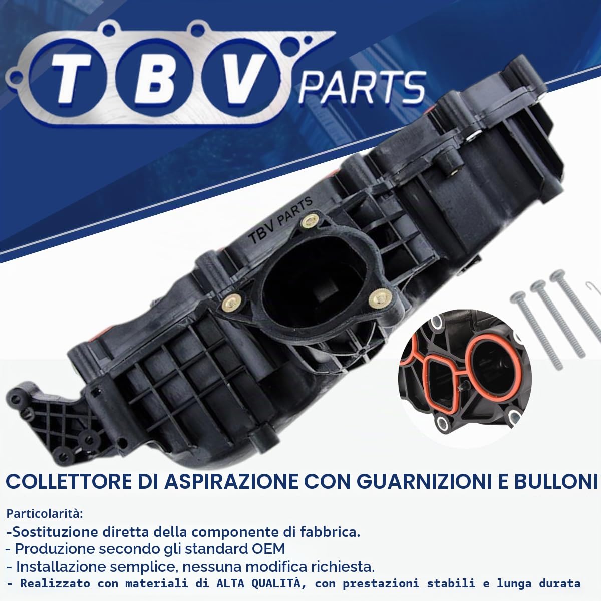 Collettore Di Aspirazione 03L129711AG 2100030 101224 V10-4477 Modulo collettore di aspirazione Compatibile Per A3 A4 A5 A6 Q5 Altea Leon Octavia Superb Yeti 2.0 TDI