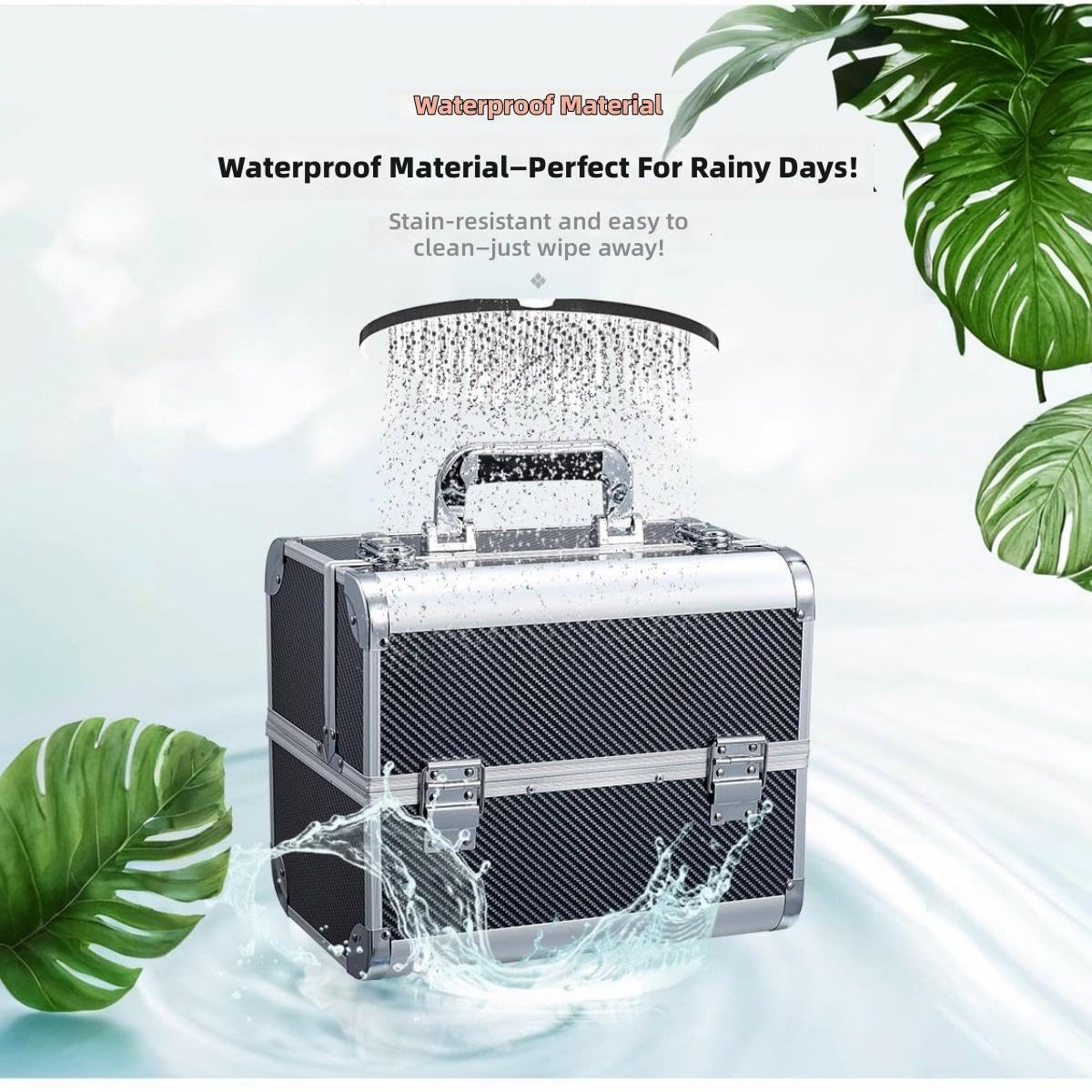 Zablokowana walizka do makijażu, przenośna aluminiowa kosmetyczka, spacious Multi-Layer Organizer idealny dla wizażystów i miłośników urody