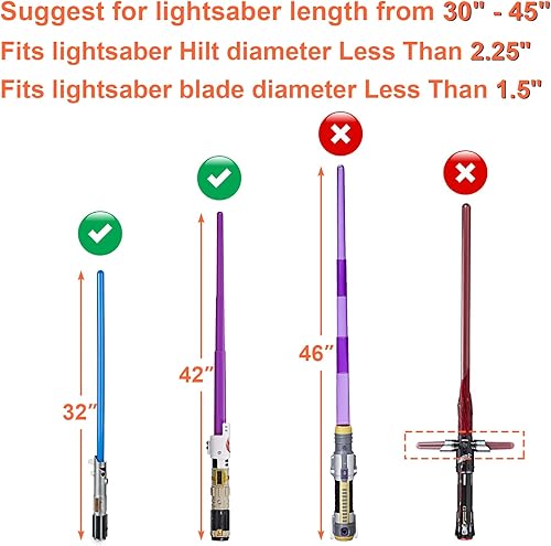 Miniatura 4 de Cosmos Lightsaber Carrying Bag Light Saber Storage Bag with Adjustable Shoulder Strap, Portable Lightsaber Sheath Shoulder Bag Lightsaber Carrying