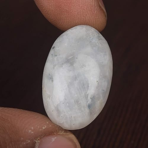 Vista 2 de GEMHUB Piedra lunar arcoíris certificada 19.00 Ct Azul Flash Cabujón Óvalo Piedra de Luna Piedra de Luna EW-980, Gema, Tono de piedra lunar mejorada