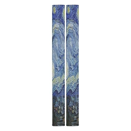 The Starry Night Refrigerator Door Handle Covers 2 Pieces Dishwashers Grill Microwave Cabinet Door Cloth Protect Kitchen Appliance Clean