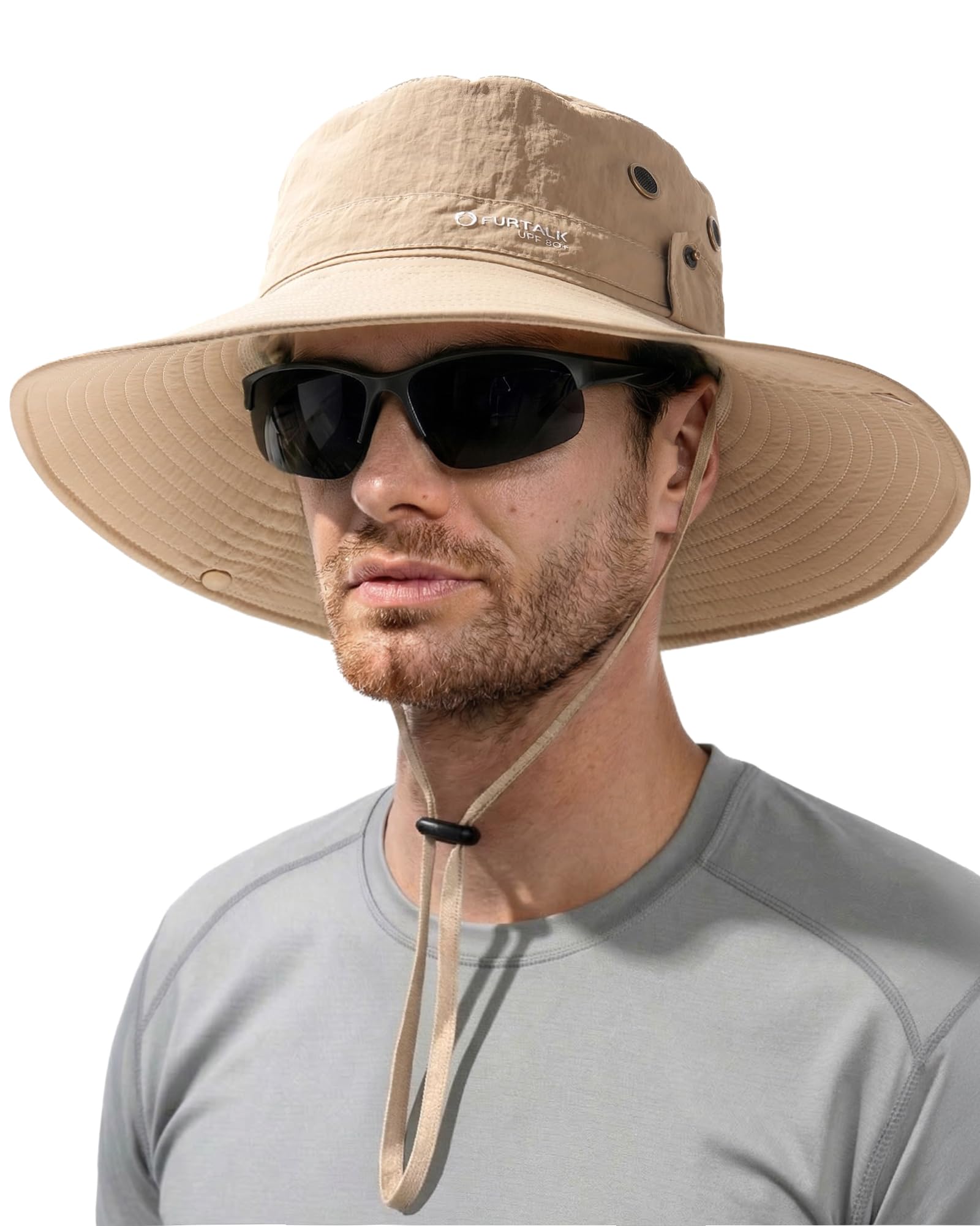 FURTALK Sun Hats for Men Fishing Hat UPF 80 Foldable Wide Brim Outdoor Hiking Beach Summer Hats