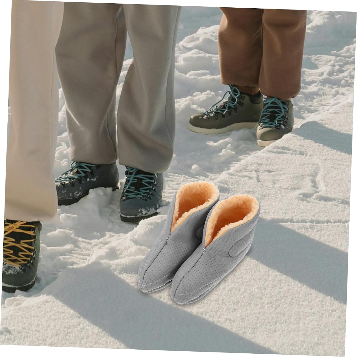 BESPORTBLE Men Snow Boots with Insulated Lining for Outdoor Activities for Fishing and Hiking Cozy Lined Foot Warmers for Cold Weather