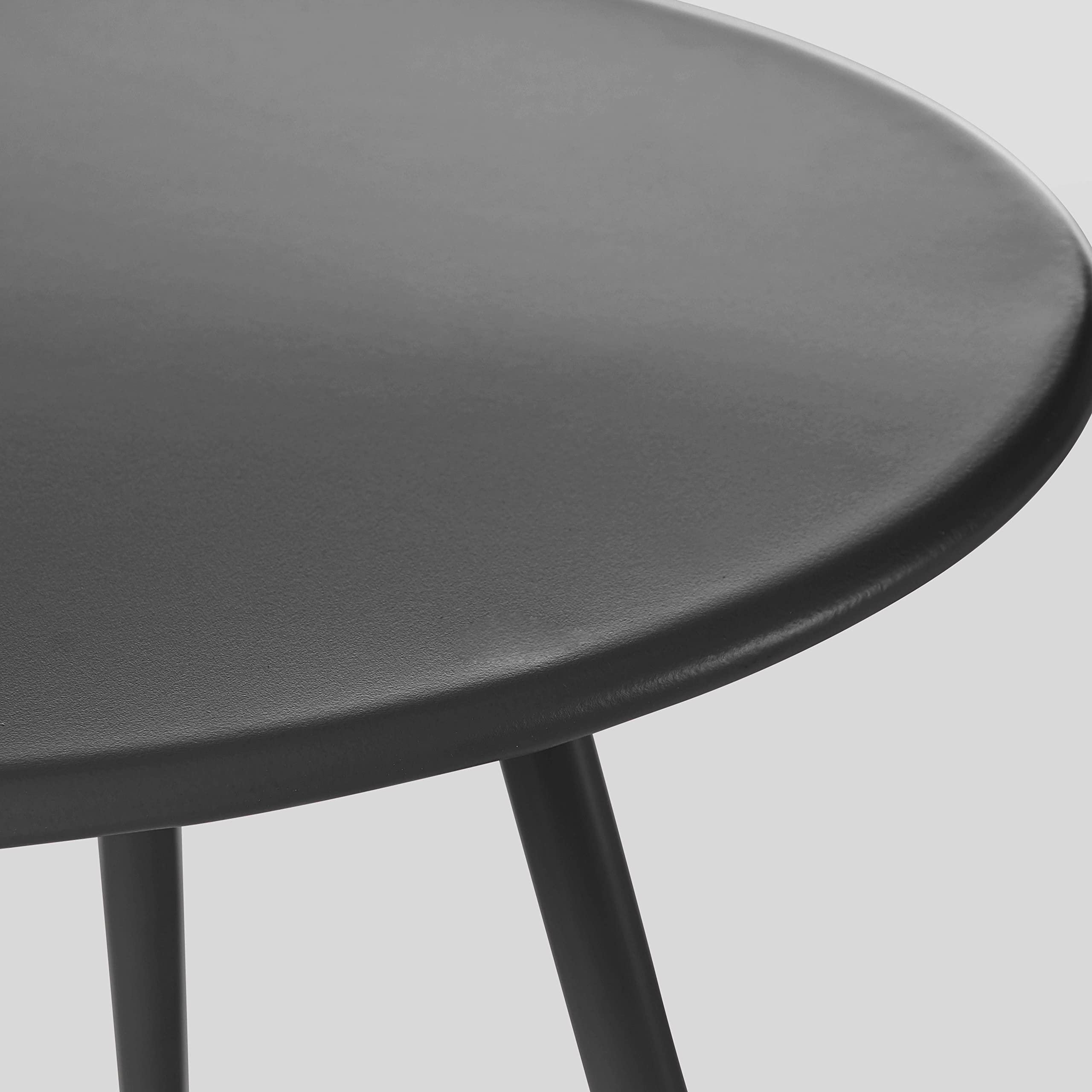 Oviala Lot de 2 Tables Basses de Jardin en Acier Anthracite - Palavas