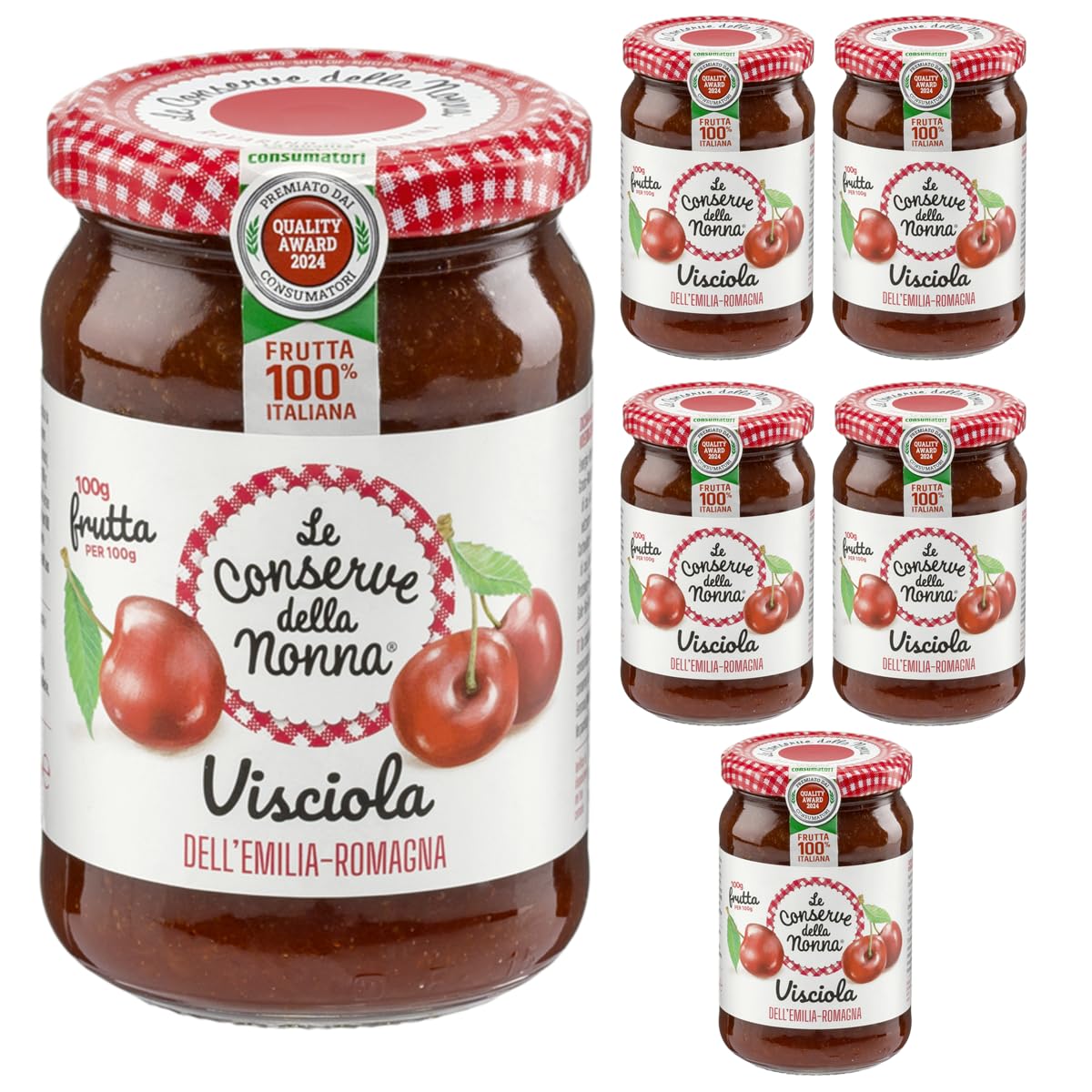 Le Conserve della Nonna Confettura di Visciole dell'Emilia 340g - Confezione da 6