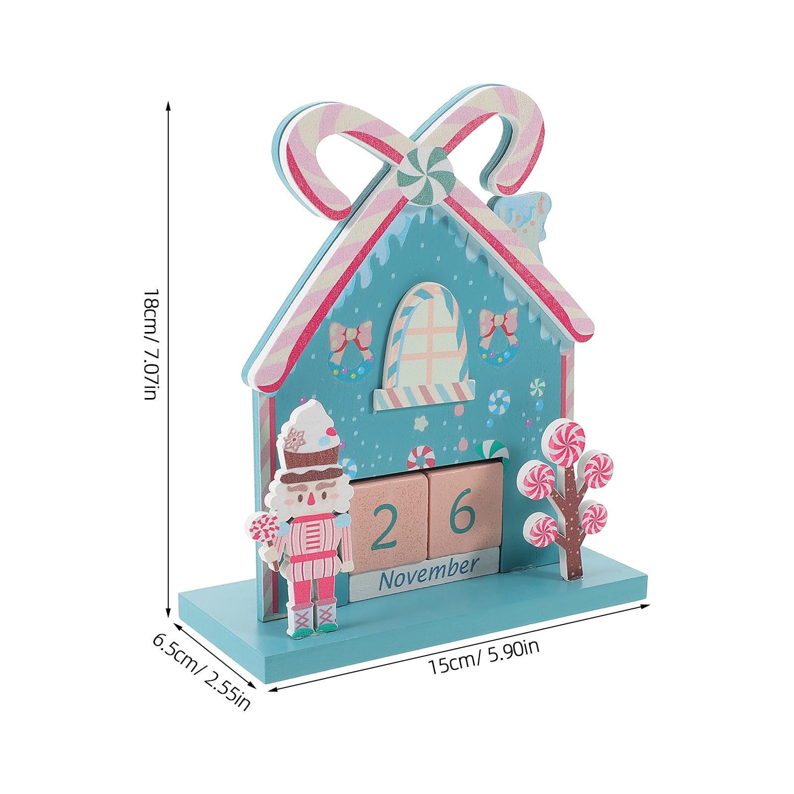 3 Sets Ästhetischer Holz Tischkalender für Büro und Weihnachten,