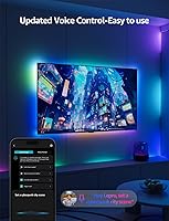 Vista 3 de Lepro S1 - Tira de luces LED AI para dormitorio, 100 pies (2 rollos de 50 pies), tiras de luz RGB inteligentes con efectos de persecución IC
